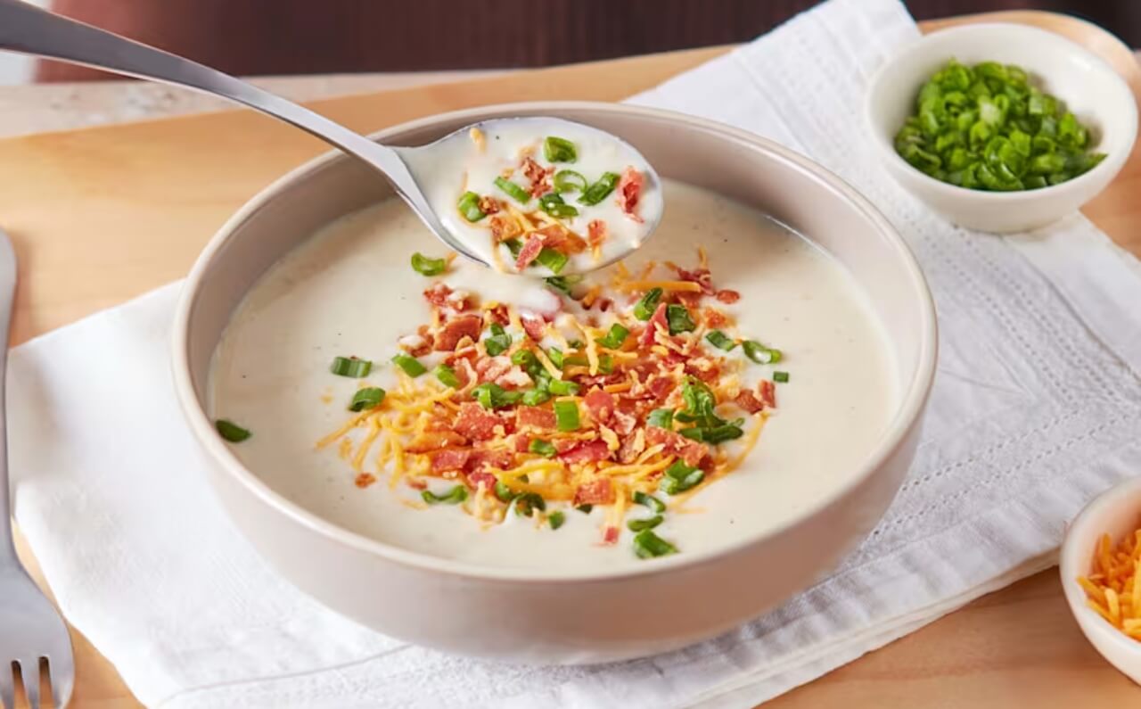 A warm bowl of porridge, representing the comforting soups and one-pot meals easily prepared with the Thermomix 7 in under 30 minutes.